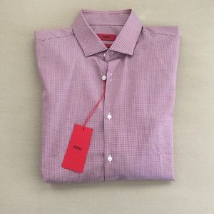 NWT HUGO Hugo Boss Easton Slim Fit Dress Shirt